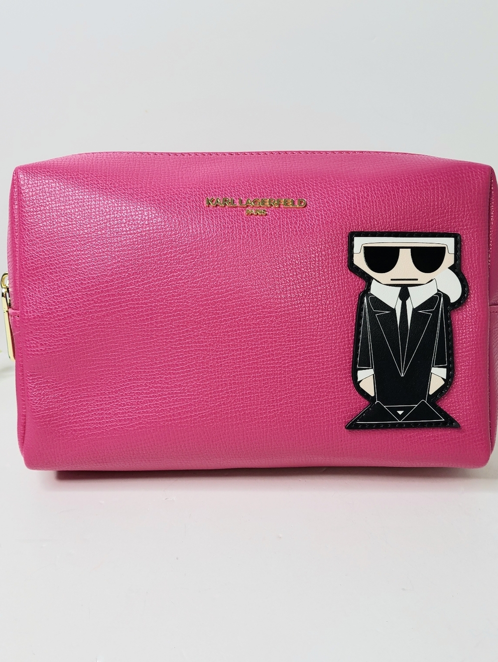 Karl Lagerfeld Paris Maybelle Hot Pink Cosmetic Bag